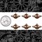 Antiqued Copper Plated Brass Saturn Planet with Ring Charms -Set of Six - C-C195